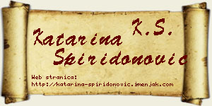 Katarina Spiridonović vizit kartica